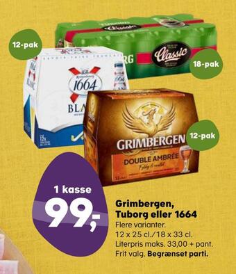 Kvickly Grimbergen, tuborg eller 1664 tilbud