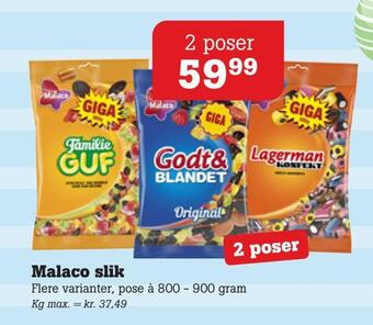 Poetzsch Padborg Malaco slik tilbud