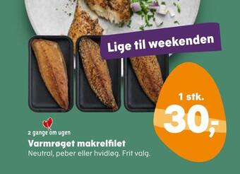 Varmrøget makrelfilet