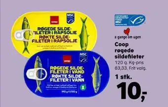 Kvickly Coop røgede sildefileter tilbud