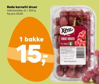 Røde kernefri druer