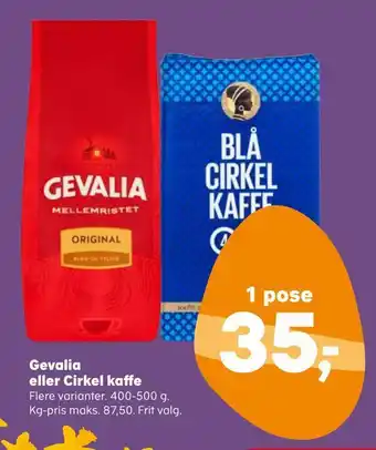 Kvickly Gevalia eller cirkel kaffe tilbud
