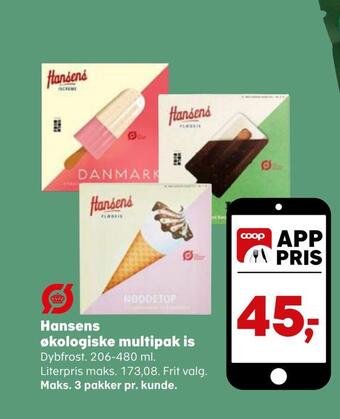 Kvickly Hansens økologiske multipak is tilbud