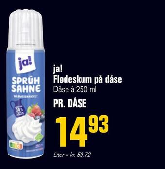 Poetzsch Padborg Ja! flødeskum på dåse tilbud