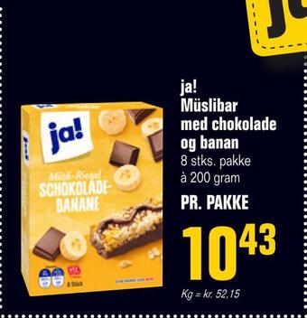 Poetzsch Padborg Ja! müslibar med chokolade og banan tilbud