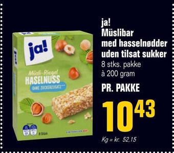 Poetzsch Padborg Ja! müslibar med hasselnødder uden tilsat sukker tilbud