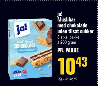 Poetzsch Padborg Ja! müslibar med chokolade uden tilsat sukker tilbud