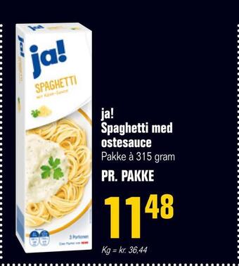 Ja! spaghetti med ostesauce