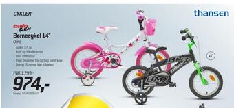 Thansen Børnecykel 14 tilbud