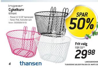 Thansen Cykelkurv tilbud