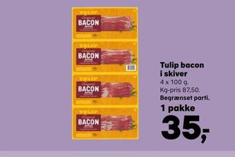 SuperBrugsen Tulip bacon i skiver tilbud