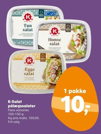 SuperBrugsen K-salat pålægssalater tilbud