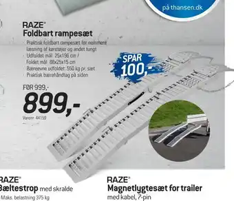 Thansen Foldbart rampesæt tilbud