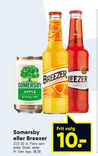 Bilka Somersby eller breezer tilbud