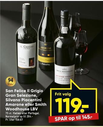 Bilka San felice il grigio gran selezione, silvano piacentini amarone eller smith woodhouse lbv tilbud