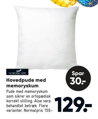 Bilka Hovedpude med memoryskum tilbud
