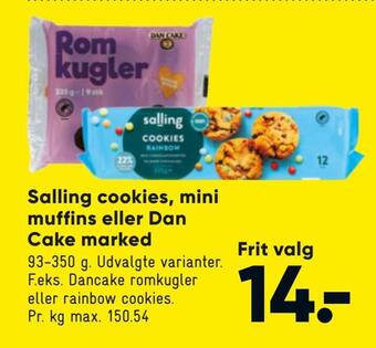 Bilka Salling cookies, mini muffins eller dan cake marked tilbud