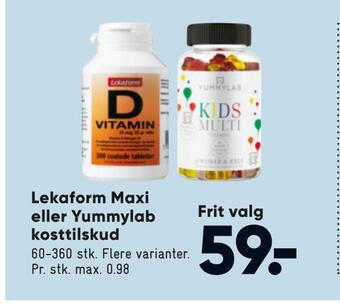 Lekaform maxi eller yummylab kosttilskud