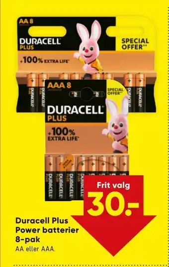 Duracell plus power batterier 8-pak