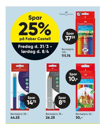 Spar 25% på faber castell
