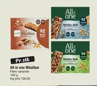 Fakta Tyskland All in one müslibar tilbud