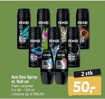 Axe deo spray el. roll on