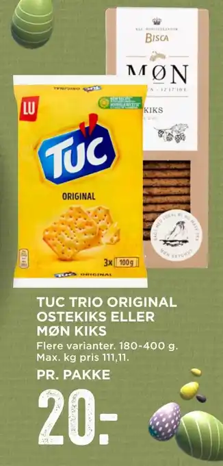 MENY Tuc trio original ostekiks eller møn kiks tilbud