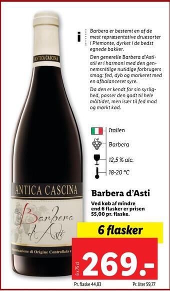 Lidl Barbera d'asti tilbud
