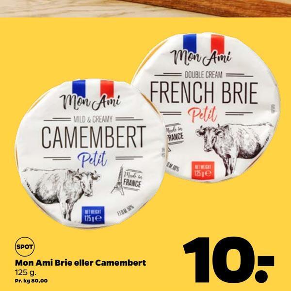 Mon ami brie eller camembert tilbud hos Netto