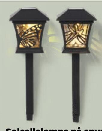 Solcellelampe på spyd