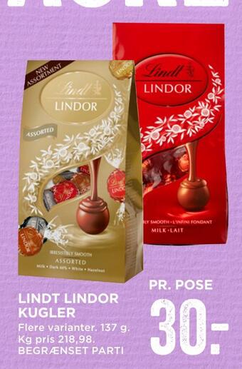 MENY Lindt lindor kugler tilbud