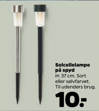 Solcellelampe på spyd