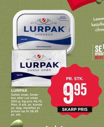MENY Lurpak tilbud