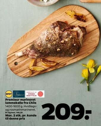 Netto Premieur marineret lammekølle fra chile tilbud