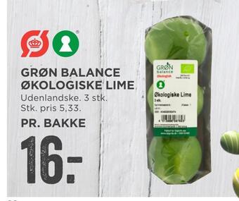 MENY Grøn balance økologiske lime tilbud