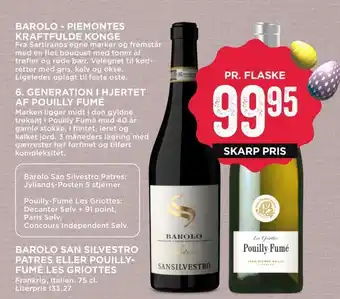 MENY Barolo san silvestro patres eller pouillyfumé les griottes tilbud