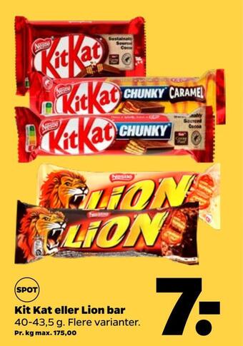 Netto Kit kat eller lion bar tilbud