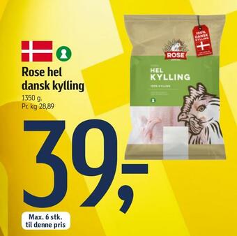 Føtex Rose hel dansk kylling tilbud