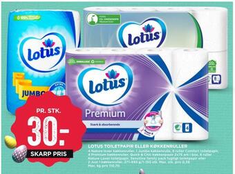 MENY Lotus toiletpapir eller køkkenruller tilbud