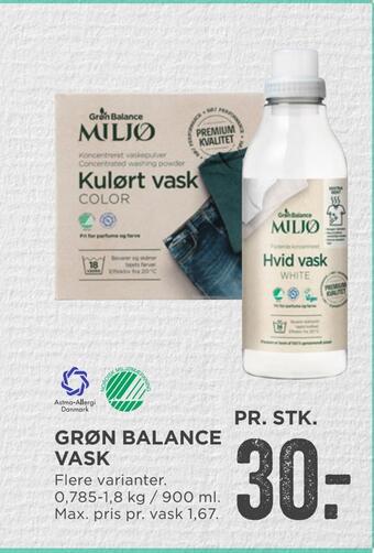 MENY Grøn balance vask tilbud