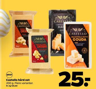 Netto Castello hård ost tilbud