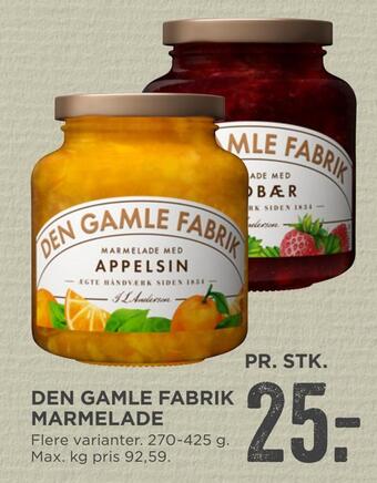 MENY Den gamle fabrik marmelade tilbud