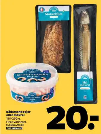 Netto Bådsmand rejer eller makrel tilbud
