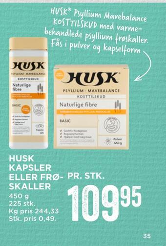 MENY Husk kapsler eller frø­skaller tilbud