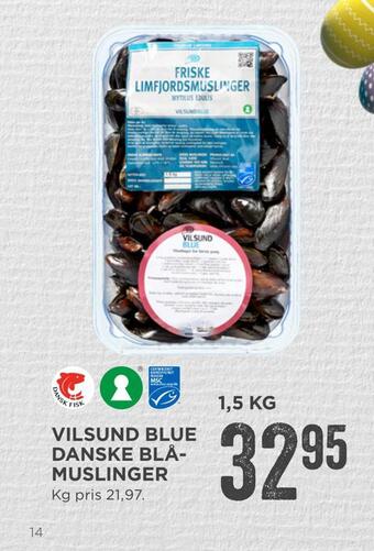 MENY Vilsund blue danske blå­muslinger tilbud