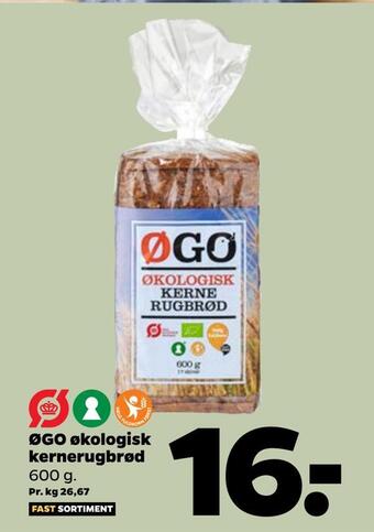 Netto Øgo økologisk kernerugbrød tilbud