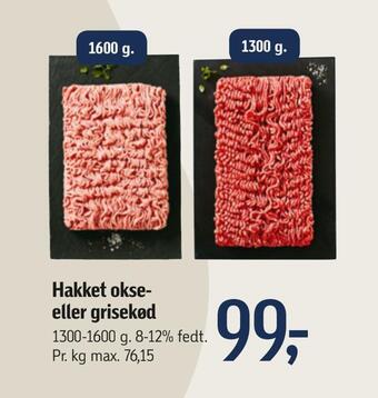 Føtex Hakket okse eller grisekød tilbud