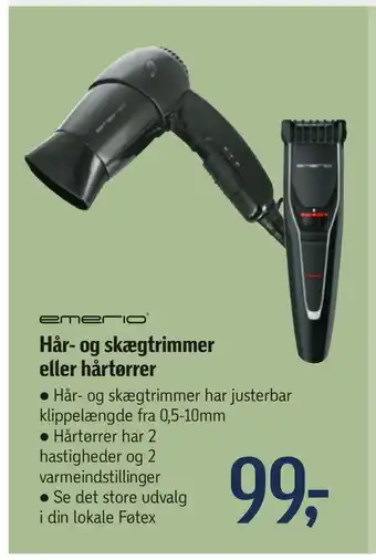 Føtex Hår- og skægtrimmer eller hårtørrer tilbud