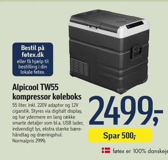 Føtex Alpicool tw55 kompressor køleboks tilbud