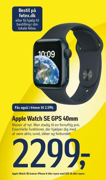 Føtex Apple watch se gps 40mm tilbud